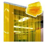 Cortina impermeable de PVC amarillo para congeladores, almacenes y salas limpias, cortina de puerta de vinilo aislada y personalizable (105 x 350 cm)