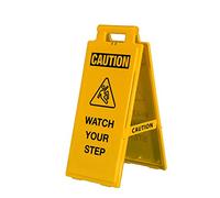 Cortina LAMBA - Señal de seguridad para piso, precaution watch your step, 03-600-38, 2 x 4, amarillo