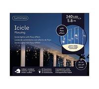 CORTINA LED ICICLE LIGHTS PARPADEANTE 5,8m 240 LEDS LUZ CALIDA