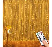 Cortina LED, Luces de Cortina con USB, 8 Modos 2.4*1.8M 144 LED, Impermeable IP65, Cadena de Luces con Control Remoto Luces Navidad para Interior Exterior Decoración, Habitación, Casa, Boda, Fiestas