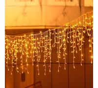 Cortina Luces Navidad 10M 400 LED Exterior IP44 Impermeable con 8 Modos Guirnaldas Luminosas para Interior y Exterior, Fiestas, Bodas, Jardín, Balcón, Ventana