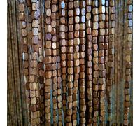 Cortina Madera Puerta Exterior 120 X 210, Cortinas Cuentas Bambú Divisor de Puerta Ventana, Cortinas de Hilos Modernas Decorativo, Cortina Antimoscas Bambu para Salón Dormitorio Pasillo Balcón ( Color