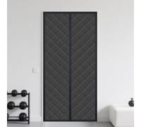 Cortina Magnética 121 x 288 cm Aislante Termica Frio y Calor Cortinas Térmica Magnéticas No Requiere Perforación, Fácil de Instalar para Patio, Dormitorio, Mascota, Negro