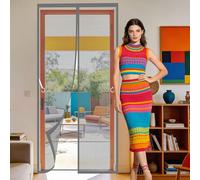 Cortina Magnética 131 x 274 cm Magnético Automático Automáticamente Mosquitera Magnética No Requiere Herramientas, Fácil de Instalar para Balcón Puerta Corredera de Patio, Gris