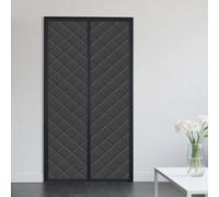 Cortina Magnética 91 x 264 cm Aislamiento para El Invierno Cortinas Aislantes Antifrío con Cinta Adhesiva Ideal para Habitaciones con Aire Acondicionado y Calefacción, Negro