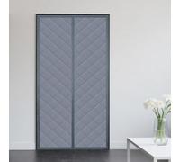 Cortina Magnética 99 x 261 cm Aislamiento para El Invierno Cortinas Aislantes Antifrío con Cinta Adhesiva Ideal para Habitaciones con Aire Acondicionado y Calefacción, gris plata