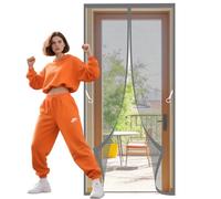 Cortina Magnética a Prueba de Mosquito para Balcón 78 x 294 cm Magnético Automático Mosquito Net Fácil Instalación sin Taladrar para Puertas de Salón Balcón Corredor, Gris