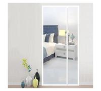 Cortina magnética autoadhesiva mágica, mosquitera for ventana, cierre automático, fuerza superfuerte, malla for puerta para Puerta del Balcón, Puerta Patio(White - Right Open,W90cm x h230cm)