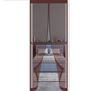 Cortina Magnetica Cortina 85 x 225 cm Magnética para PuertaCortina Mantiene el Aire Fresco Cortina Mosquitera Para Puerta de Salón Pasillos Exteriores, Marrón