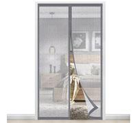 Cortina Magnética de Aislamiento Térmico para Puertas 65 x 75 cm, EVA Translúcido Cortina Puerta Magnética，Cierre magnético de la cortina autoaislada,No es necesario perforar,Gris