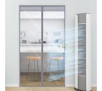 Cortina Magnética de Aislamiento Térmico para Puertas,Transparente EVA Cortina de Puerta Térmica,protección Contra El Frío Cocina Puerta de Protección per Exterior,ancho X Alto (95cm x 200cm)