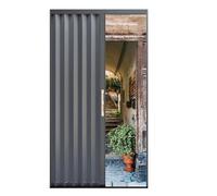Cortina magnética invisible plisada para puerta, puertas correderas plegables de acordeón para uso interior y exterior, tamaño personalizable con riel de aluminio