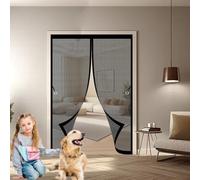 Cortina Magnetica Mosquitera 85 x 155 cm Protección Contra Insectos, Malla Fina, Mantiene El Aire Fresco, Cortinas Antimosquitos para Puerta de Balcón, Puerta de Patio, Negro