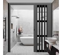 Cortina magnética opaca para puerta, puerta de acordeón plegable para dormitorio, sala de estar, armario, diseño invisible para puerta