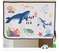 Cortina magnética para Parabrisas de Coche, para Ventana Lateral Protector de sombrilla para bebé, niños, Protege del Sol, el deslumbramiento, Bloqueador de Sol (Amigos del mar)