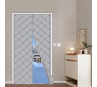 Cortina magnética para puerta con aislamiento térmico, cubierta insonorizada, evita la pérdida de calor, viento, frío y ruido, protección térmica mejorada