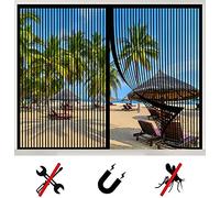 Cortina magnética para puerta, mosquitera, protección contra insectos, protección contra insectos, varios tamaños, fácil instalación, sin taladrar, cierre automático, 60 x 60 cm