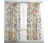 Cortina Maison d' Hermine 100 % algod n, bamb beige claro, de dos paneles, para salas de estar, dormitorios y oficinas. Confeccionada con doblad