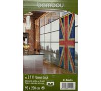 Cortina Moscas Diseño Decoración Insectos Bambú Londres Union Jack Masa 90x200cm
