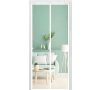 Cortina Mosquitera 100 x 285 cm Cortina Mosquitera Magnetica Cierre Automático de Arriba a Abajo, Mantiene El Aire Fresco Dentro y Los Bichos Fuera, para Balcón Dormitorio, Blanco