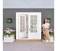 Cortina Mosquitera 135 x 165 cm Transpirables Antimosquitos, Sin Taladros, Magnético Automático, Con Velcra, Tela Mosquitera para Puerta para Ventanas y Balcón, Blanco