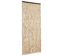 Cortina Mosquitera Chenilla Beige 90x200 cm | Impermeable, Extraíble, Fácil Limpieza, Polipropileno, Uso Interior o Caravana