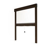 Cortina mosquitera enrollable ventana Luxe, aluminio - Marrón RAL8014 - 1500 x 2200 mm