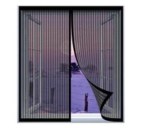 Cortina Mosquitera Magnética 100 x 125 cm Fácil Instalación sin Taladrar, Fácil de Limpiar Malla Mosquiteras para Ventanas para Todas Las Ventanas, Negro