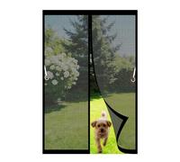 Cortina Mosquitera Magnetica 100 x 230 cm Cierre Automático con Imanes Potentes Resistente a La Rotura Transpirables Cortina Magnética para Puerta Ventanas, Negro