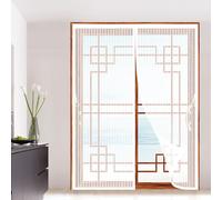 Cortina Mosquitera Magnetica 105 x 135 cm con Imanes, Cierre Automático, Que Entre Aire Fresco Cortina Magnética de Puerta a Prueba para Balcón, Cocina, Dormitorio, Blanco