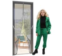 Cortina Mosquitera Magnética 120 x 235 cm Magnético Automático Cortina Mosquitera Puerta Exterior con Imanes Mantiene El Aire Fresco para Puerta Exterior de Balcón Patio, Gris