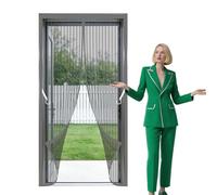Cortina Mosquitera Magnética 127 x 241 cm Varios Tallas Adsorción Magnética Anti Mosquito Insecto Mosquitera Resistente para Puertas de Patio y Balconeras, Gris