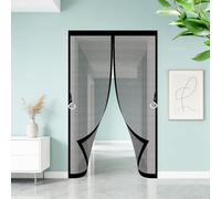 Cortina Mosquitera Magnetica 140 x 190 cm Fácil Instalación sin Taladrar Protección Contra Insectos Resistente Antimosquitos Cortinas Mosquiteras para Puertas Del Balcón, Negro