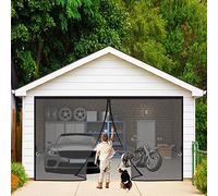 Cortina Mosquitera Magnetica 155 x 210 cm Mosquiteras Enrollables Magnética Automático Cierra Automáticamente para Puertas Correderas/Balcones/Terraza Negro