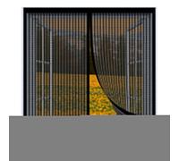Cortina Mosquitera Magnética 45 x 60 cm Fácil Instalación sin Taladrar, Fácil de Limpiar Mosquitera Ventana Magnetica con Gancho para Todas Las Ventanas, Negro