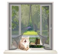 Cortina Mosquitera Magnética 55 x 95 cm Varios Tallas, Cierre Automático, No Requiere Herramientas, Mantiene El Aire Fresco Fly Curtains for Door para Todas Las Ventana, Gris