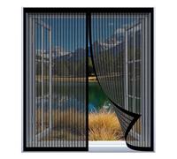 Cortina Mosquitera Magnética 60 x 65 cm Fácil Instalación sin Taladrar, Fácil de Limpiar Cortina Protección Contra Insectos para Todas Las Ventanas, Negro