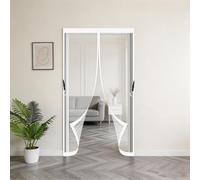 Cortina Mosquitera Magnetica 65 x 75 cm Cierre Automático con Imanes Potentes Resistente a La Rotura Transpirables Mosquitera Puertas para Puerta Ventanas, Blanco