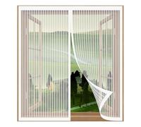 Cortina Mosquitera Magnetica 65 x 75 cm Fácil Instalación sin Taladrar, Fácil de Limpiar Adsorción Magnética Anti Mosquito Insecto Cortina para Todas Las Ventanas, Blanco