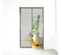 Cortina Mosquitera Magnetica 75 x 110 cm Cierre Automático con Imanes Potentes Resistente a La Rotura Transpirables Mosquitera para Puertas para Puertas Del Balcón, Gris