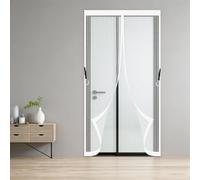 Cortina Mosquitera Magnetica 80 x 185 cm Cierre Automático con Imanes Potentes Resistente a La Rotura Transpirables Mosquitera Puertas para Puerta Ventanas, Blanco