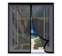 Cortina Mosquitera Magnética 83 x 83 cm Fácil Instalación sin Taladrar, Fácil de Limpiar Autosellada para Todas Las Ventanas, Negro