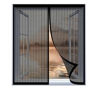 Cortina Mosquitera Magnetica 83 x 83 cm Fácil Instalación sin Taladrar, Fácil de Limpiar Cortina Mosquiteras Magnética para Todas Las Ventanas, Negro