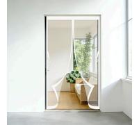 Cortina Mosquitera Magnetica 85 x 150 cm Cierre Automático con Imanes Potentes Resistente a La Rotura Transpirables Cortina Magnética para Puerta Ventanas, Blanco