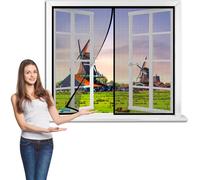 Cortina Mosquitera Magnetica, 90 x 115 cm Cortina Puerta Exterior Magnética Automático Anti Insectos Moscas y Mosquitos para Terraza【Negro】