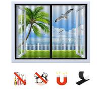 Cortina Mosquitera Magnetica, Anti Mosquito Adsorción Magnética, Fácil de Ensamblar Autoadhesivo - Black - 28x28inch (70x70cm)