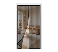 Cortina Mosquitera Magnética para Puerta 175 x 180 cm Fácil para Niños Cortina Antimoscas sin Taladrar para Puerta de Balcón, de Sótano y de Terraza, Negro
