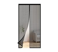 Cortina Mosquitera Magnética para Puerta 175 x 180 cm Resistente Al Desgarro Cortina Antimoscas sin Taladrar para Puerta de Balcón/Terraza, Negro