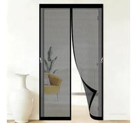 Cortina Mosquitera Magnética para Puerta 60 x 60 cm Transpirables Antimosquitos Anti-Insectos sin Taladros con Cinta Cortina Magnética para Salón Balcón Corredor Patio, Negro