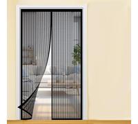 Cortina Mosquitera Magnética para Puerta 85 x 180 cm Instalación Sencilla, sin Taladrar Mosquitera Magnética para Puerta para de Balcón/Terraza, Negro